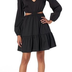 NWT Large The Drop Womens Sita Short Cut Out Cotton Sateen Dress